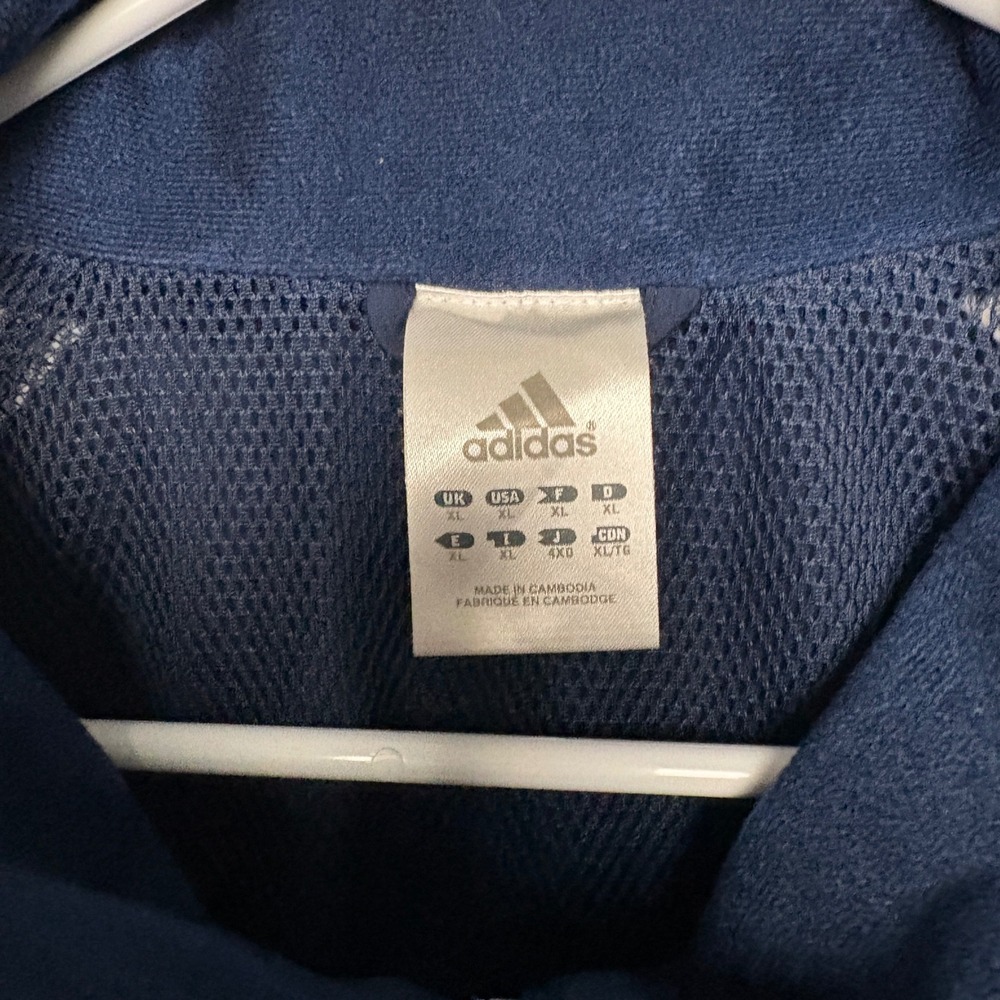 Adidas Y2K baggy Climacool Windbreaker Jacket Full Zip Athletic Navy Men XL - Picture 3 of 8
